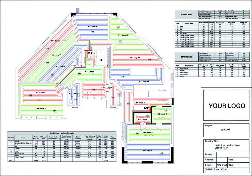 UFH CAD design for contractors